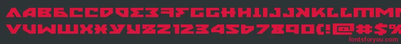 nyetxtraexpand Font – Red Fonts on Black Background