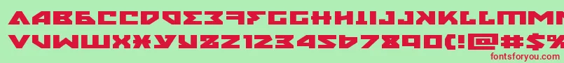 nyetxtraexpand Font – Red Fonts on Green Background