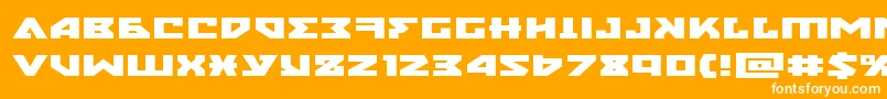 nyetxtraexpand Font – White Fonts on Orange Background