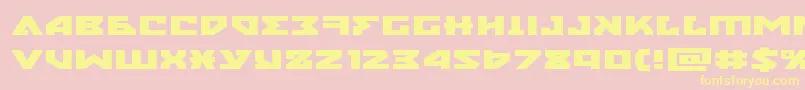 nyetxtraexpand-Schriftart – Gelbe Schriften auf rosa Hintergrund