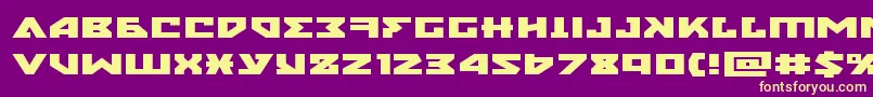 nyetxtraexpand Font – Yellow Fonts on Purple Background