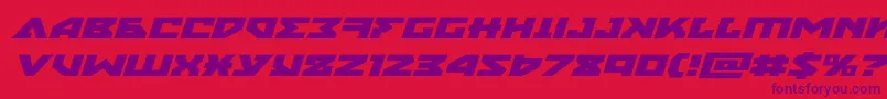 nyetxtraexpandital Font – Purple Fonts on Red Background