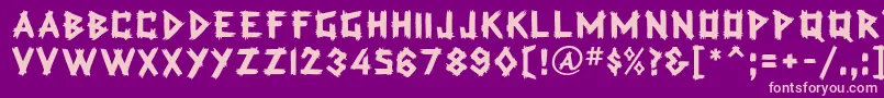 TradingPostBold Font – Pink Fonts on Purple Background