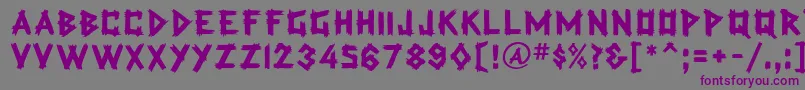 TradingPostBold Font – Purple Fonts on Gray Background