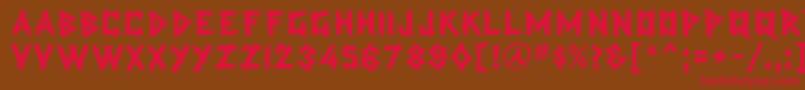TradingPostBold Font – Red Fonts on Brown Background
