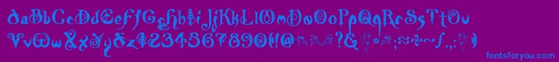 Nymph Font – Blue Fonts on Purple Background