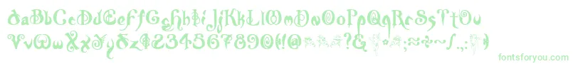 Nymph Font – Green Fonts on White Background