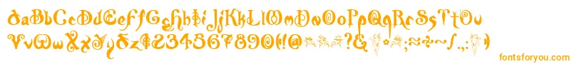 Nymph Font – Orange Fonts on White Background