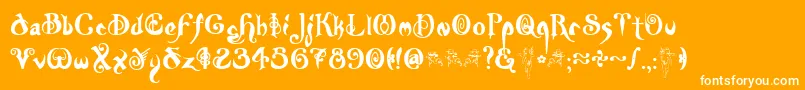 Nymph Font – White Fonts on Orange Background