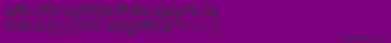 NYOEHOKA ITALIC Font – Black Fonts on Purple Background