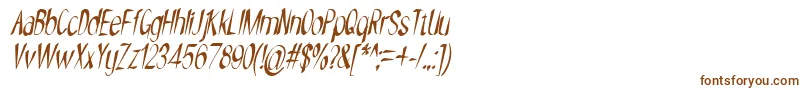 フォントNYOEHOKA ITALIC – 茶色のフォント