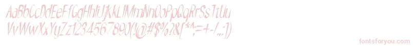 NYOEHOKA ITALIC Font – Pink Fonts on White Background