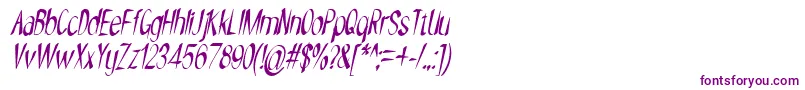 Шрифт NYOEHOKA ITALIC – фиолетовые шрифты