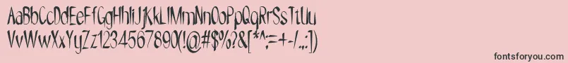 フォントNYOEHOKA – ピンクの背景に黒い文字