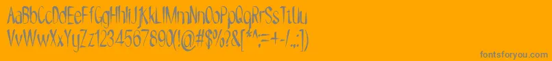 フォントNYOEHOKA – オレンジの背景に灰色の文字