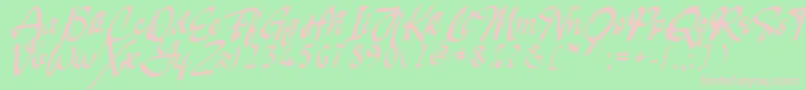 Oakland Font – Pink Fonts on Green Background