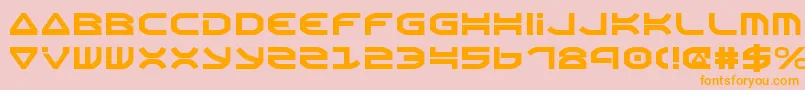 oberon Font – Orange Fonts on Pink Background