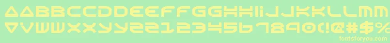 oberon Font – Yellow Fonts on Green Background