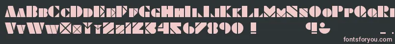 Obese  Square KK Font – Pink Fonts on Black Background