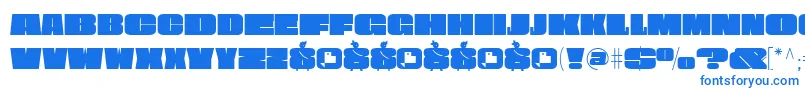 Obesum Caps FFP Font – Blue Fonts on White Background
