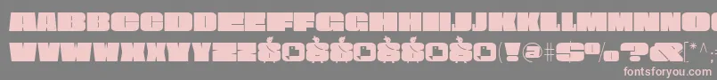 フォントObesum Caps FFP – 灰色の背景にピンクのフォント