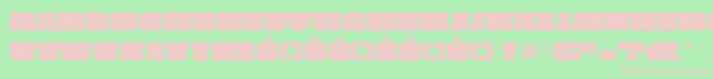 Obesum Caps FFP Font – Pink Fonts on Green Background