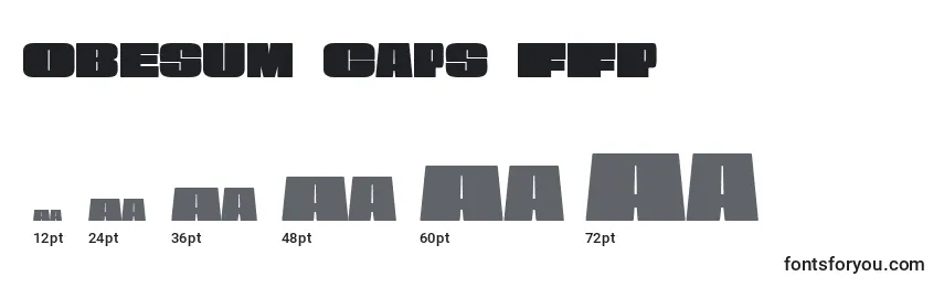 Größen der Schriftart Obesum Caps FFP