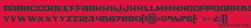 フォントCubebold – 赤い背景に黒い文字
