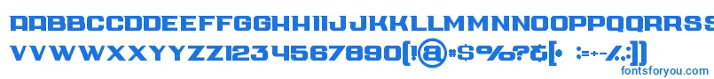 フォントCubebold – 白い背景に青い文字