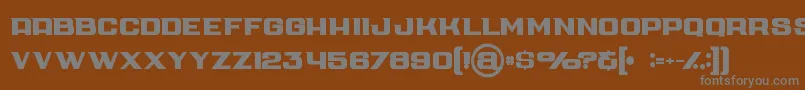 フォントCubebold – 茶色の背景に灰色の文字