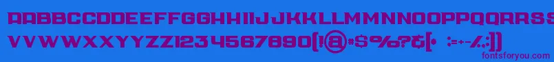 Cubebold Font – Purple Fonts on Blue Background