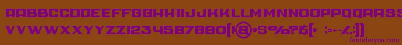 Cubebold Font – Purple Fonts on Brown Background