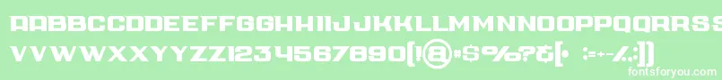 Cubebold Font – White Fonts on Green Background