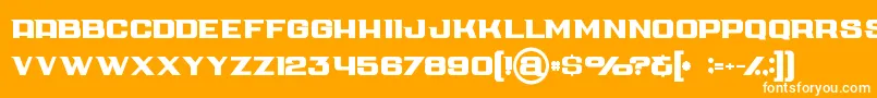 Cubebold Font – White Fonts on Orange Background