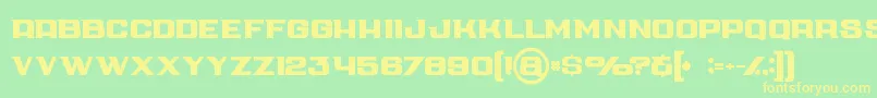 Cubebold Font – Yellow Fonts on Green Background
