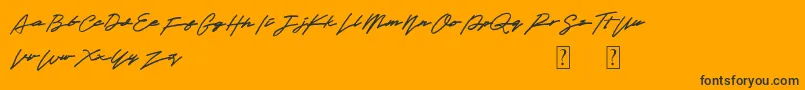 Obey Signature Font – Black Fonts on Orange Background