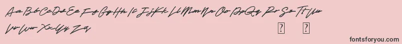 Obey Signature-fontti – mustat fontit vaaleanpunaisella taustalla