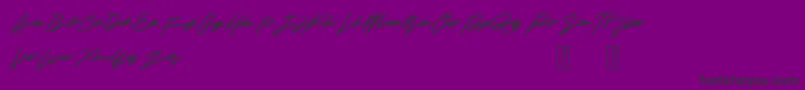 フォントObey Signature – 紫の背景に黒い文字