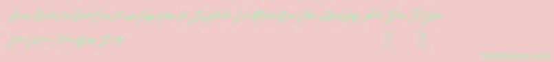 Obey Signature-Schriftart – Grüne Schriften auf rosa Hintergrund