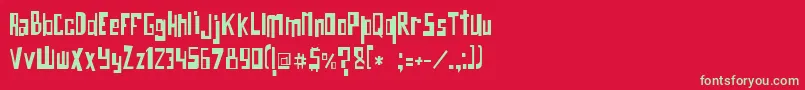 OBICHO   Font – Green Fonts on Red Background