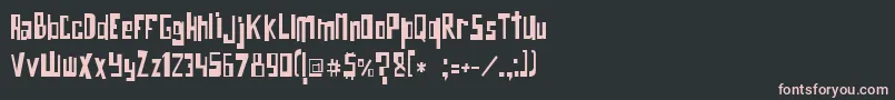 フォントOBICHO   – 黒い背景にピンクのフォント