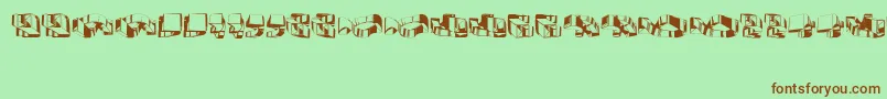 Object3D Font – Brown Fonts on Green Background