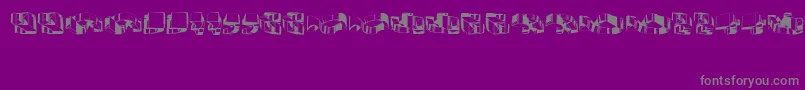 Object3D-Schriftart – Graue Schriften auf violettem Hintergrund