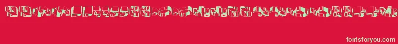 Object3D Font – Green Fonts on Red Background