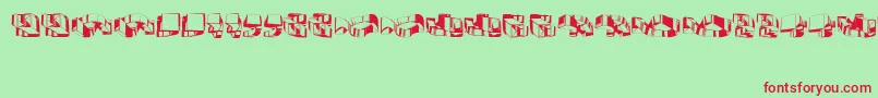 Object3D Font – Red Fonts on Green Background