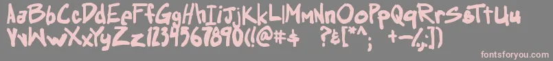 obssessed TBS Font – Pink Fonts on Gray Background