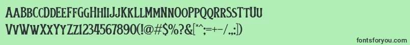 Obsypac Font – Black Fonts on Green Background