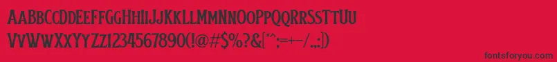 Obsypac Font – Black Fonts on Red Background