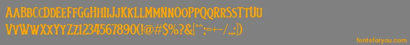 Шрифт Obsypac – оранжевые шрифты на сером фоне