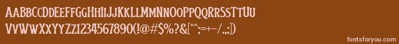 Шрифт Obsypac – розовые шрифты на коричневом фоне